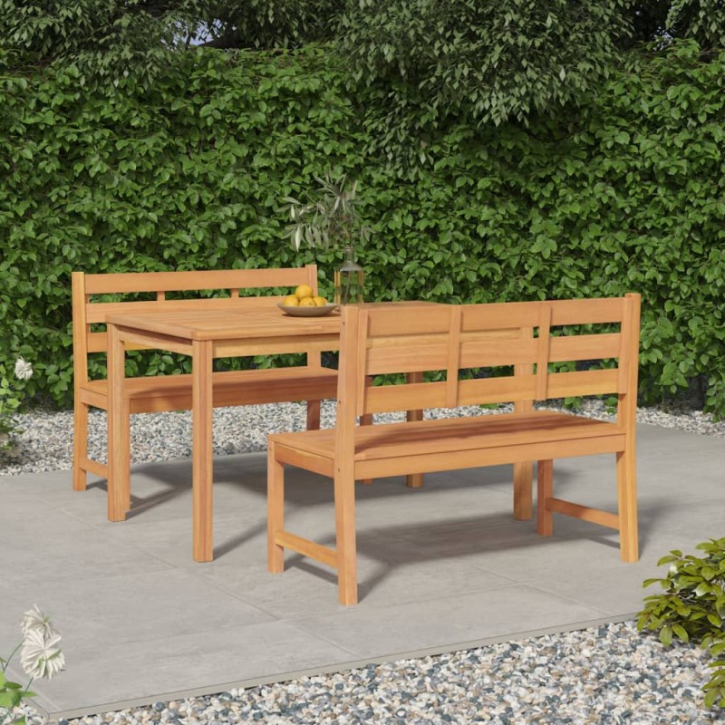 vidaXL 3-tlg. Garten-Essgruppe Massivholz Teak vidaXL 3-tlg. Garten-Essgruppe Massivholz Teak