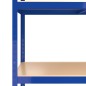 vidaXL Regale mit 5 Böden 2 Stk. Blau Stahl & Holzwerkstoff vidaXL Regale mit 5 Böden 2 Stk. Blau Stahl & Holzwerkstoff