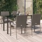 vidaXL 5-tlg. Garten-Essgruppe mit Kissen Schwarz und Grau Poly Rattan vidaXL 5-tlg. Garten-Essgruppe mit Kissen Schwarz und Grau Poly Rattan