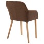 Esszimmerstühle 2 Stk. Braun Stoff und Massivholz Eiche Esszimmerstühle 2 Stk. Braun Stoff und Massivholz Eiche