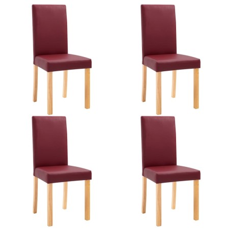Esszimmerstühle 4 Stk. Rot Kunstleder