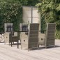 vidaXL 5-tlg. Garten-Essgruppe mit Kissen Schwarz und Grau Poly Rattan vidaXL 5-tlg. Garten-Essgruppe mit Kissen Schwarz und Grau Poly Rattan