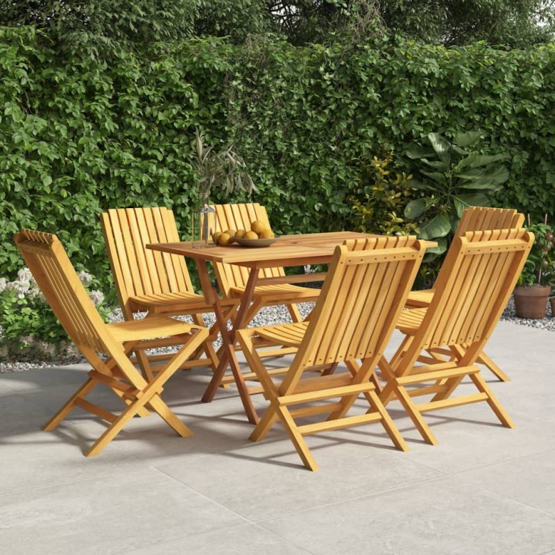vidaXL Gartenstühle 6 Stk. Klappbar 47x47x89 cm Massivholz Teak vidaXL Gartenstühle 6 Stk. Klappbar 47x47x89 cm Massivholz Teak