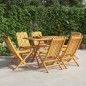vidaXL Gartenstühle 6 Stk. Klappbar 47x47x89 cm Massivholz Teak vidaXL Gartenstühle 6 Stk. Klappbar 47x47x89 cm Massivholz Teak