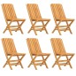 vidaXL Gartenstühle 6 Stk. Klappbar 47x47x89 cm Massivholz Teak vidaXL Gartenstühle 6 Stk. Klappbar 47x47x89 cm Massivholz Teak