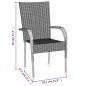 vidaXL 7-tlg. Garten-Essgruppe Schwarz Poly Rattan vidaXL 7-tlg. Garten-Essgruppe Schwarz Poly Rattan