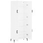 Highboard Hochglanz-Weiß 69,5x34x180 cm Holzwerkstoff Highboard Hochglanz-Weiß 69,5x34x180 cm Holzwerkstoff