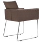 Esszimmerstühle 2 Stk. Braun Stoff Esszimmerstühle 2 Stk. Braun Stoff