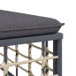 vidaXL 4-tlg. Garten-Lounge-Set mit Kissen Anthrazit Poly Rattan vidaXL 4-tlg. Garten-Lounge-Set mit Kissen Anthrazit Poly Rattan