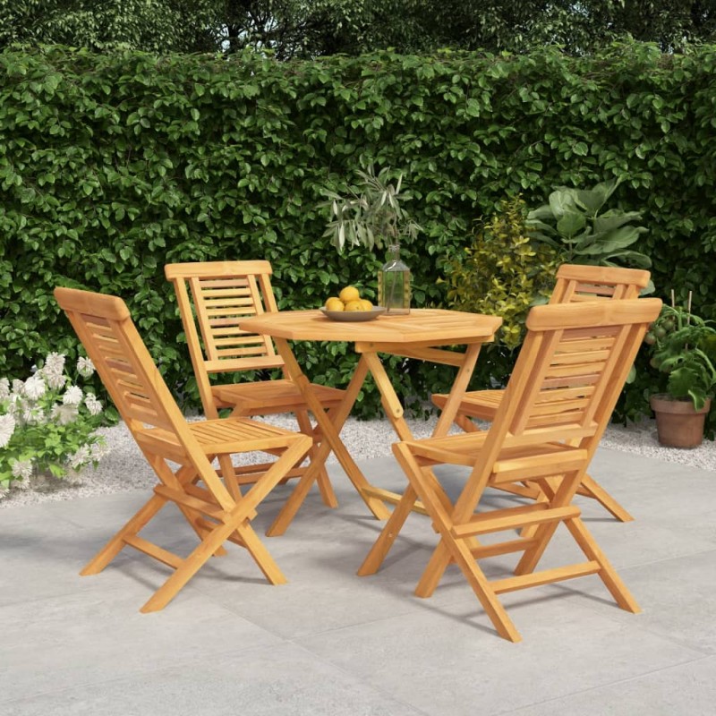 vidaXL 5-tlg. Garten-Essgruppe Massivholz Teak vidaXL 5-tlg. Garten-Essgruppe Massivholz Teak