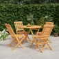 vidaXL 5-tlg. Garten-Essgruppe Massivholz Teak vidaXL 5-tlg. Garten-Essgruppe Massivholz Teak