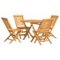 vidaXL 5-tlg. Garten-Essgruppe Massivholz Teak vidaXL 5-tlg. Garten-Essgruppe Massivholz Teak