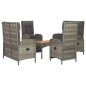 vidaXL 5-tlg. Garten-Essgruppe mit Kissen Grau Poly Rattan vidaXL 5-tlg. Garten-Essgruppe mit Kissen Grau Poly Rattan