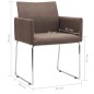 Esszimmerstühle 2 Stk. Braun Stoff Esszimmerstühle 2 Stk. Braun Stoff