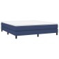 vidaXL Boxspringbett mit Matratze Blau 180x200 cm Stoff vidaXL Boxspringbett mit Matratze Blau 180x200 cm Stoff