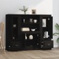 vidaXL Highboards 3 Stk. Schwarz Holzwerkstoff vidaXL Highboards 3 Stk. Schwarz Holzwerkstoff