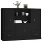 vidaXL Highboards 3 Stk. Schwarz Holzwerkstoff vidaXL Highboards 3 Stk. Schwarz Holzwerkstoff