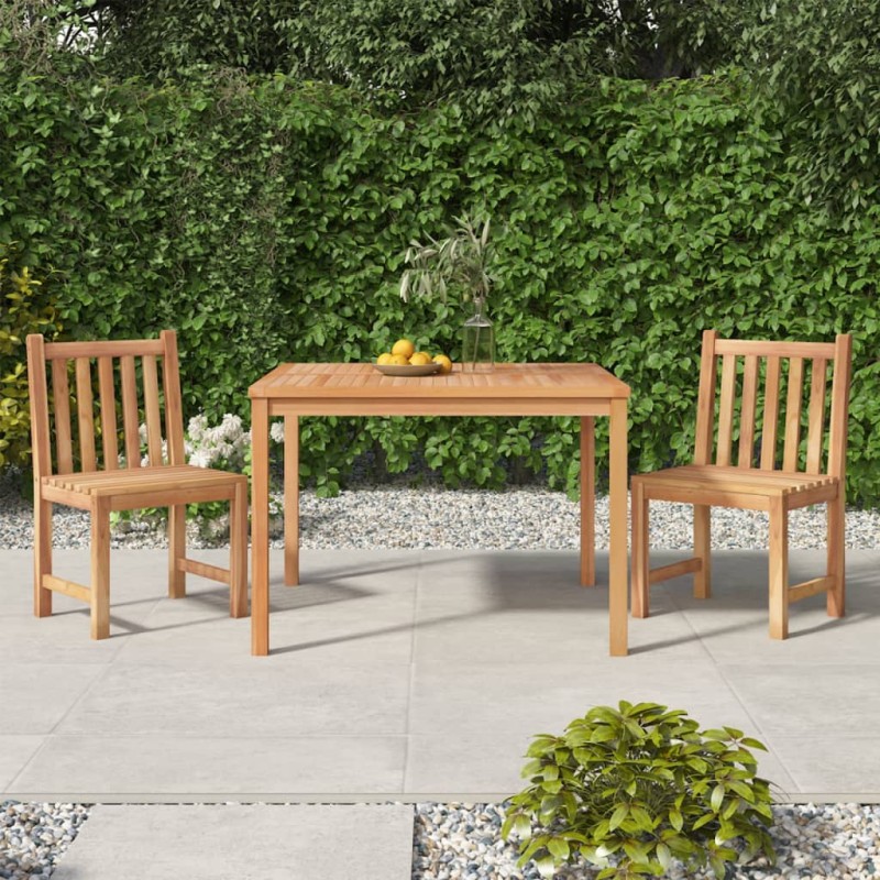 vidaXL 3-tlg. Garten-Essgruppe Massivholz Teak vidaXL 3-tlg. Garten-Essgruppe Massivholz Teak