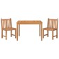 vidaXL 3-tlg. Garten-Essgruppe Massivholz Teak vidaXL 3-tlg. Garten-Essgruppe Massivholz Teak