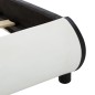 Bettgestell mit LED Weiß Kunstleder 120x200 cm Bettgestell mit LED Weiß Kunstleder 120x200 cm