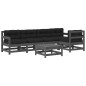 vidaXL 6-tlg. Garten-Lounge-Set mit Kissen Grau Massivholz vidaXL 6-tlg. Garten-Lounge-Set mit Kissen Grau Massivholz