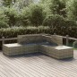 vidaXL 5-tlg. Garten-Lounge-Set mit Kissen Grau Poly Rattan vidaXL 5-tlg. Garten-Lounge-Set mit Kissen Grau Poly Rattan