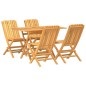 vidaXL 5-tlg. Garten-Essgruppe Massivholz Teak vidaXL 5-tlg. Garten-Essgruppe Massivholz Teak