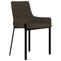 vidaXL Esszimmerstühle 2 Stk. Braun Stoff