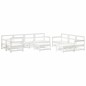 vidaXL 10-tlg. Garten-Lounge-Set mit Kissen Weiß Massivholz vidaXL 10-tlg. Garten-Lounge-Set mit Kissen Weiß Massivholz