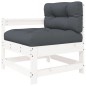 vidaXL 10-tlg. Garten-Lounge-Set mit Kissen Weiß Massivholz vidaXL 10-tlg. Garten-Lounge-Set mit Kissen Weiß Massivholz