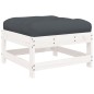 vidaXL 10-tlg. Garten-Lounge-Set mit Kissen Weiß Massivholz vidaXL 10-tlg. Garten-Lounge-Set mit Kissen Weiß Massivholz