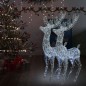 vidaXL XXL Rentiere Weihnachtsdekoration Acryl 250 LED 2 Stk. 180 cm vidaXL XXL Rentiere Weihnachtsdekoration Acryl 250 LED 2 Stk. 180 cm