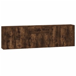 vidaXL Sideboards 3 Stk. Räuchereiche Holzwerkstoff