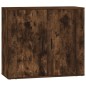 vidaXL Sideboards 3 Stk. Räuchereiche Holzwerkstoff vidaXL Sideboards 3 Stk. Räuchereiche Holzwerkstoff
