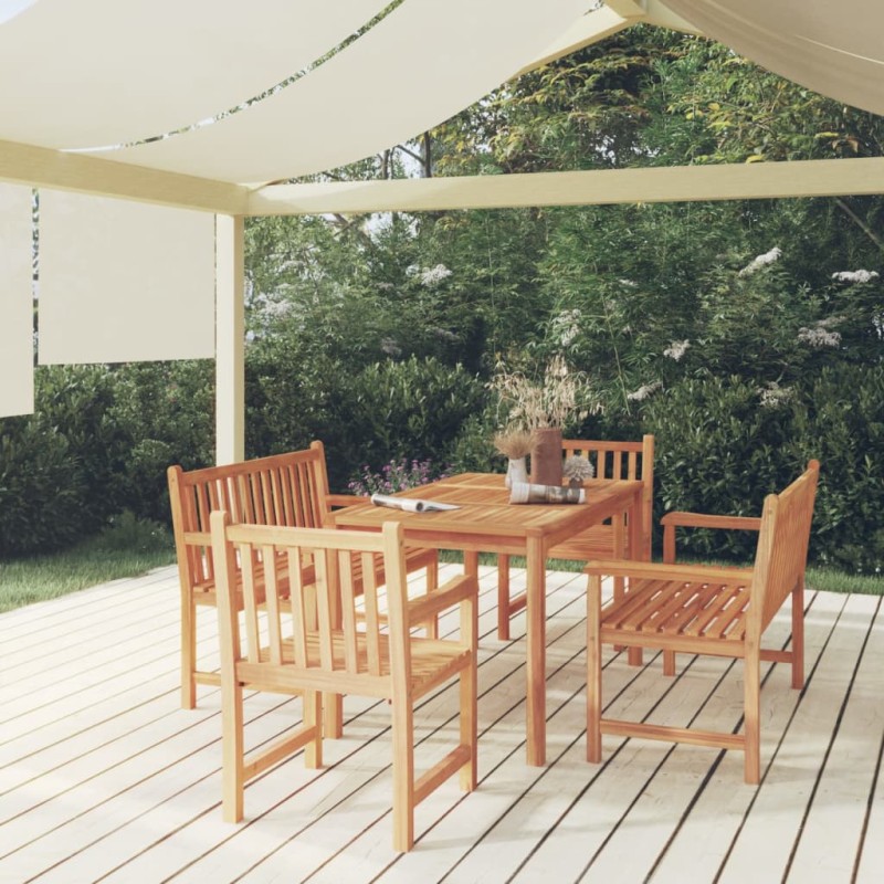 vidaXL 5-tlg. Garten-Essgruppe Massivholz Teak vidaXL 5-tlg. Garten-Essgruppe Massivholz Teak