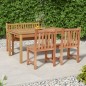 vidaXL 4-tlg. Garten-Essgruppe Massivholz Teak vidaXL 4-tlg. Garten-Essgruppe Massivholz Teak