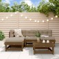 vidaXL 5-tlg. Garten-Lounge-Set mit Kissen Honigbraun Massivholz vidaXL 5-tlg. Garten-Lounge-Set mit Kissen Honigbraun Massivholz