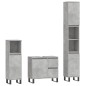 vidaXL 3-tlg. Badmöbel-Set Betongrau Holzwerkstoff vidaXL 3-tlg. Badmöbel-Set Betongrau Holzwerkstoff