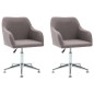 Esszimmerstühle Drehbar 2 Stk. Taupe Stoff Esszimmerstühle Drehbar 2 Stk. Taupe Stoff