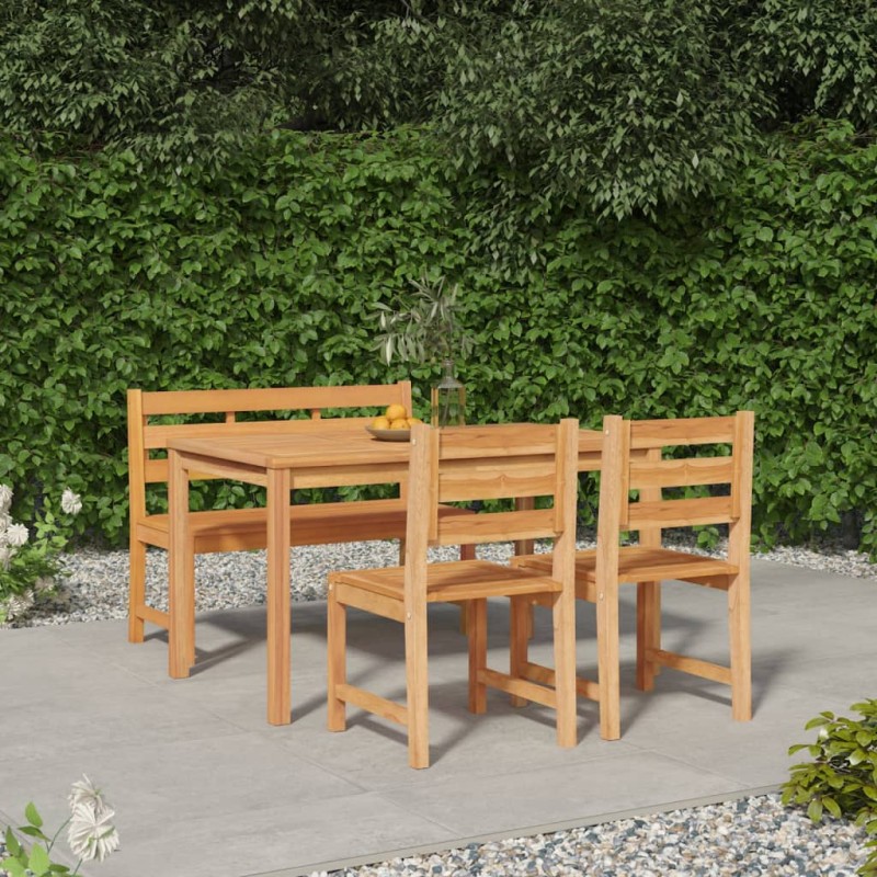 vidaXL 4-tlg. Garten-Essgruppe Massivholz Teak vidaXL 4-tlg. Garten-Essgruppe Massivholz Teak