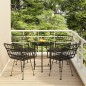 vidaXL 5-tlg. Garten-Essgruppe Schwarz Poly Rattan vidaXL 5-tlg. Garten-Essgruppe Schwarz Poly Rattan