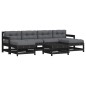 vidaXL 7-tlg. Garten-Lounge-Set mit Kissen Schwarz Massivholz vidaXL 7-tlg. Garten-Lounge-Set mit Kissen Schwarz Massivholz