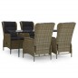 vidaXL 5-tlg. Garten-Essgruppe Braun Poly Rattan vidaXL 5-tlg. Garten-Essgruppe Braun Poly Rattan