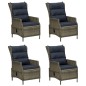 vidaXL 5-tlg. Garten-Essgruppe Braun Poly Rattan vidaXL 5-tlg. Garten-Essgruppe Braun Poly Rattan