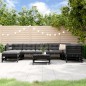 vidaXL 8-tlg. Garten-Lounge-Set mit Kissen Schwarz Massivholz vidaXL 8-tlg. Garten-Lounge-Set mit Kissen Schwarz Massivholz