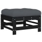 vidaXL 8-tlg. Garten-Lounge-Set mit Kissen Schwarz Massivholz vidaXL 8-tlg. Garten-Lounge-Set mit Kissen Schwarz Massivholz