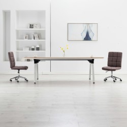 Esszimmerstühle 2 Stk. Taupe Stoff