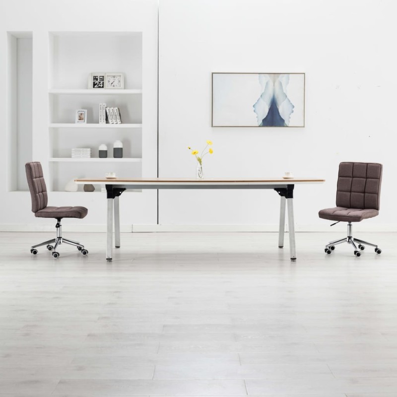 Esszimmerstühle 2 Stk. Taupe Stoff Esszimmerstühle 2 Stk. Taupe Stoff