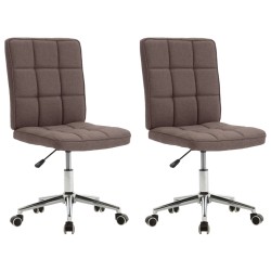 Esszimmerstühle 2 Stk. Taupe Stoff