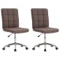 Esszimmerstühle 2 Stk. Taupe Stoff Esszimmerstühle 2 Stk. Taupe Stoff
